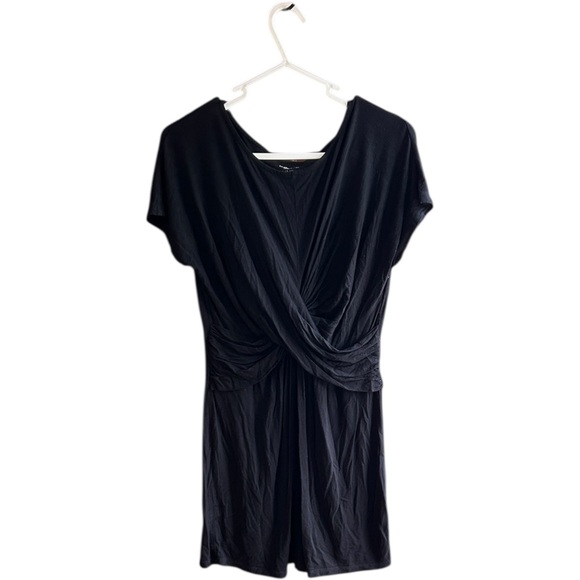 Motherhood Maternity Tops - Motherhood Maternity black rayon spandex crossover top Sz S